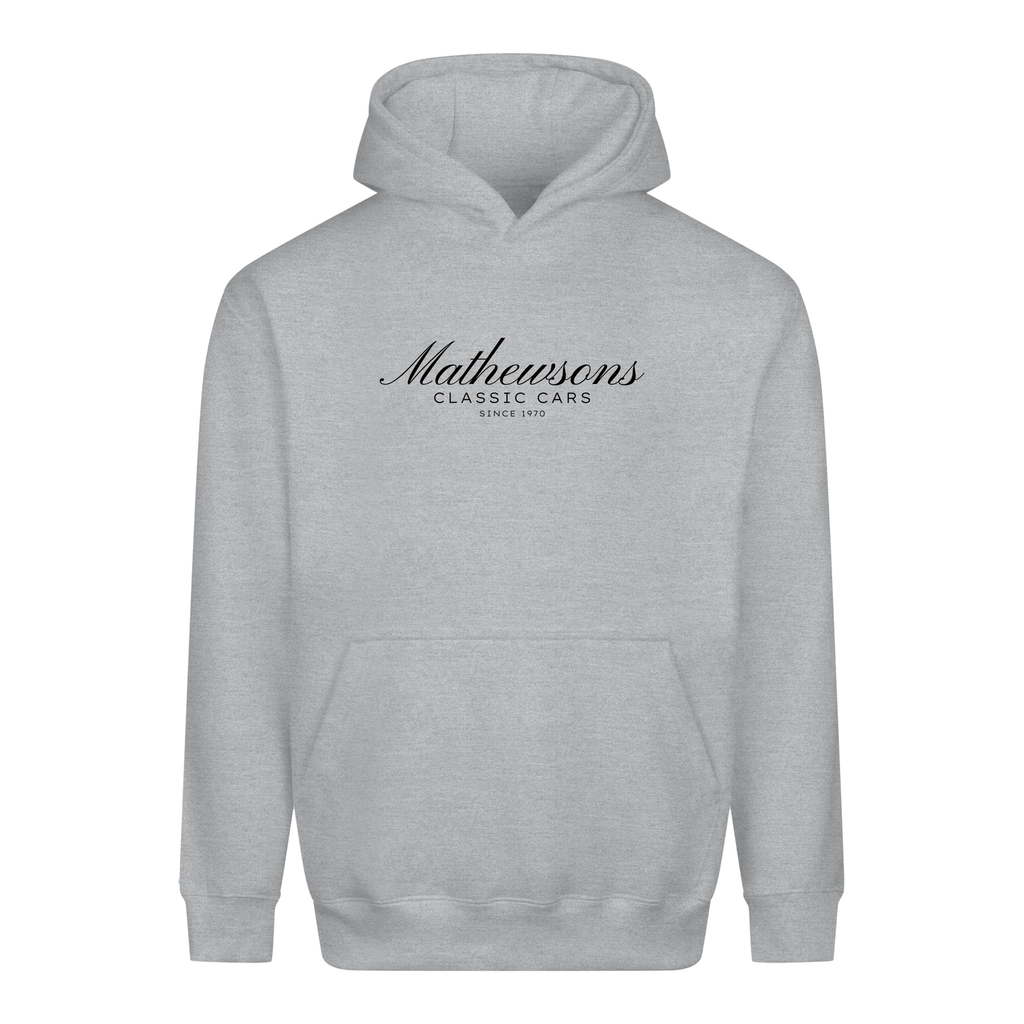 Mathewsons Heritage Script Heavyweight Hoodie - Grey