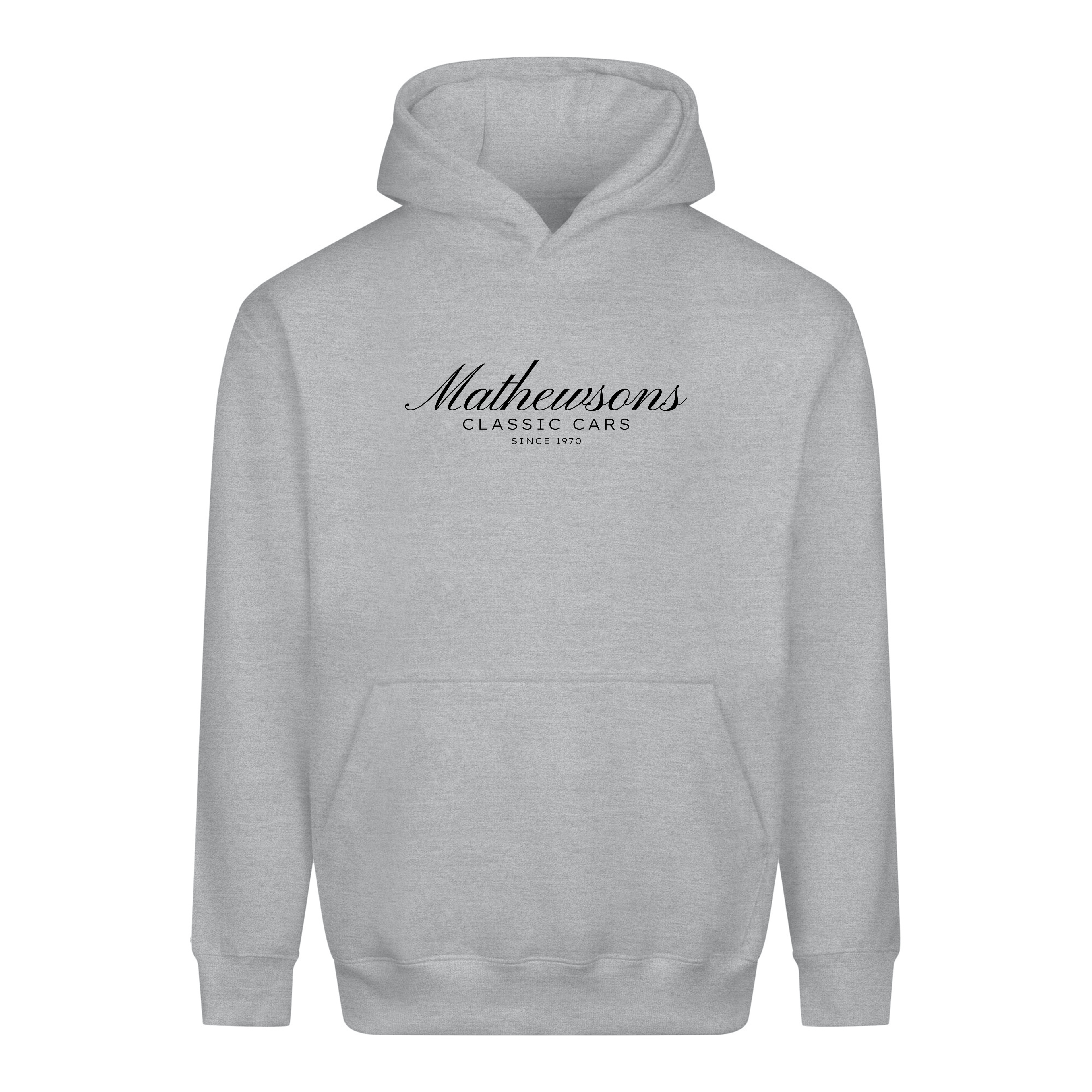 Mathewsons Heritage Script Heavyweight Hoodie - Grey