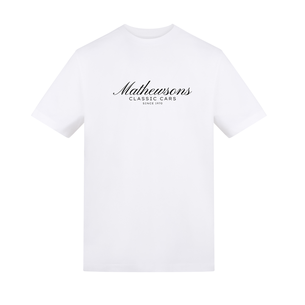 Mathewsons Heritage Script T-shirt - White/Black
