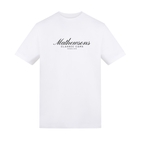 Mathewsons Heritage Script T-shirt - White/Black