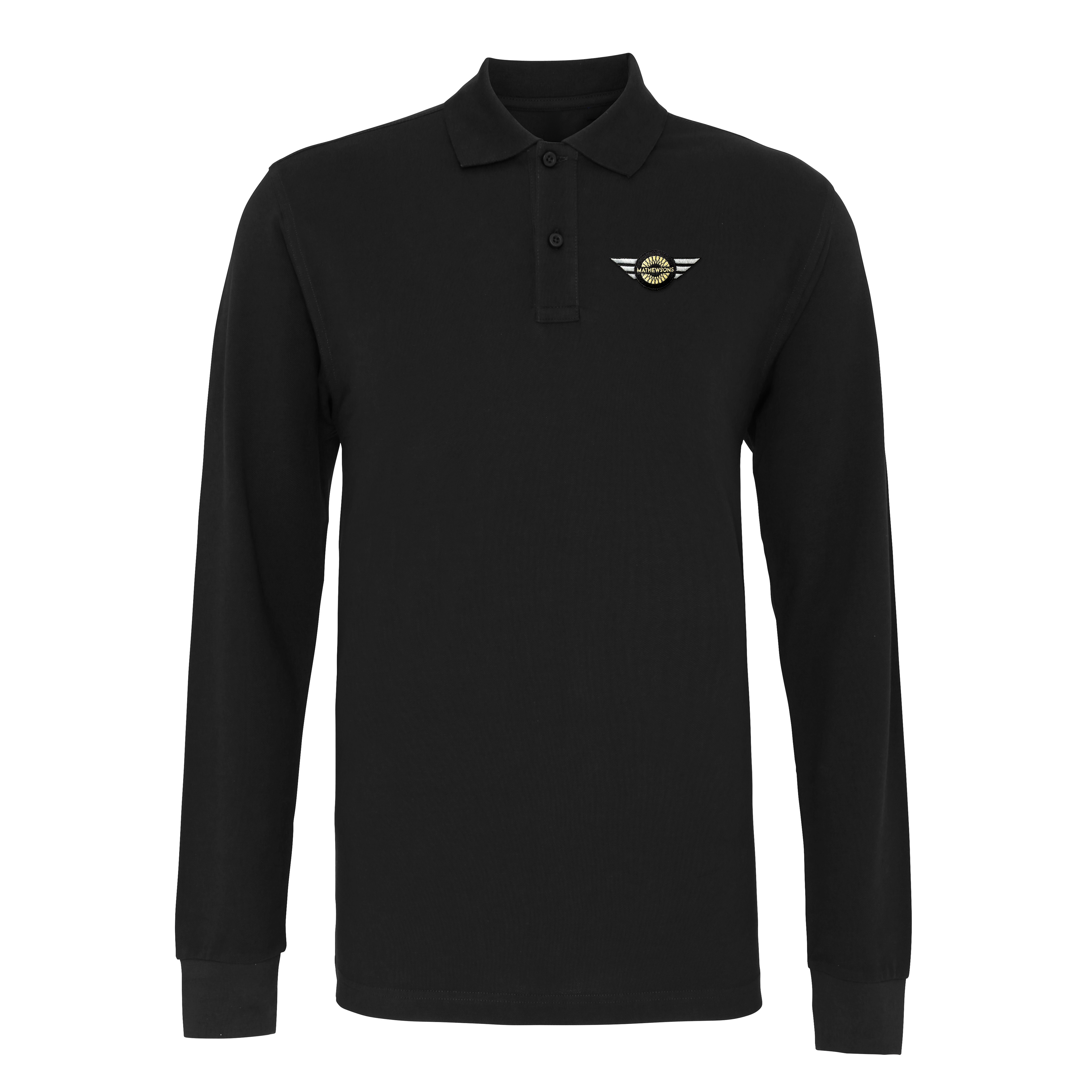 Mathewsons Long Sleeve Polo - Black