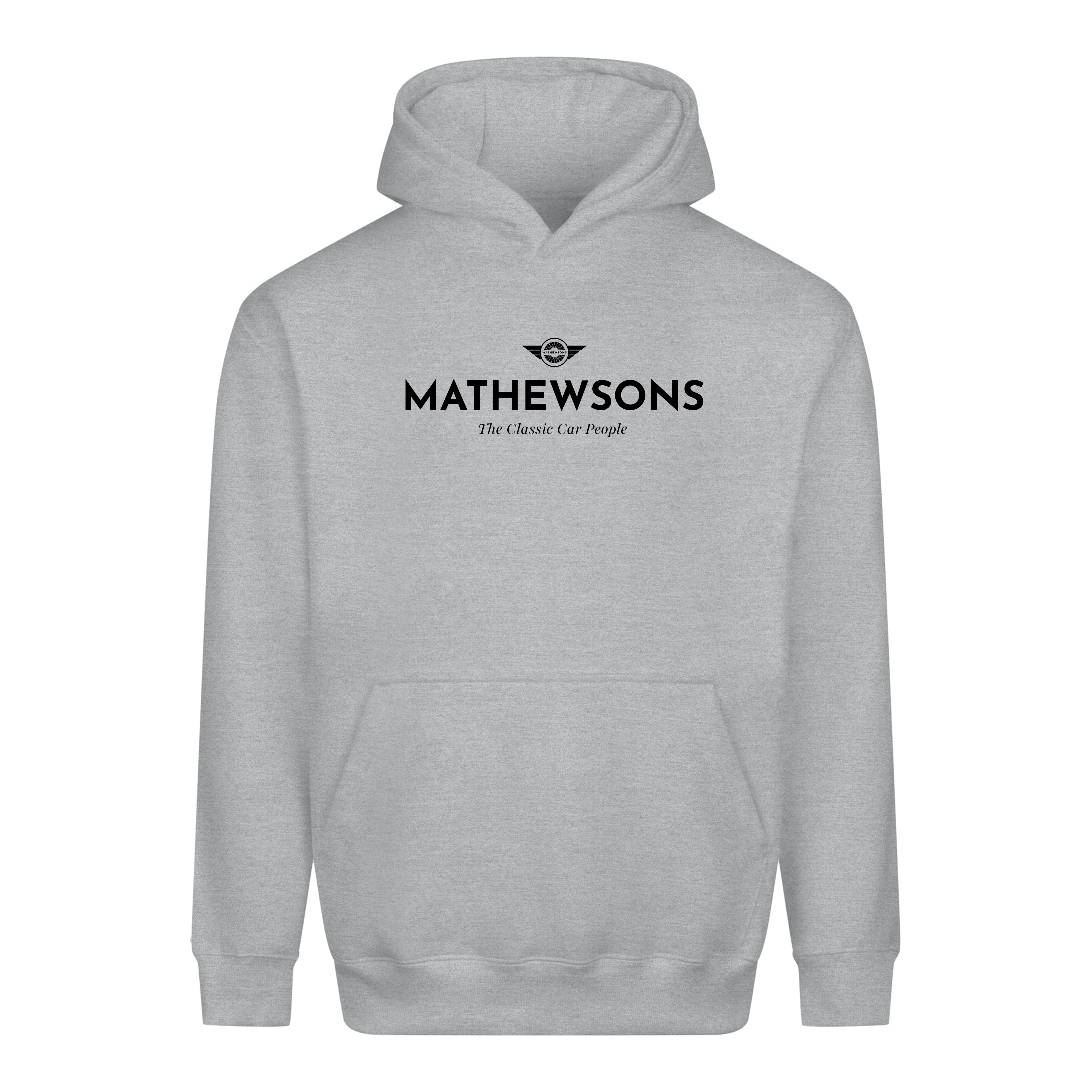 Mathewsons Crest Heavyweight Hoodie - Grey