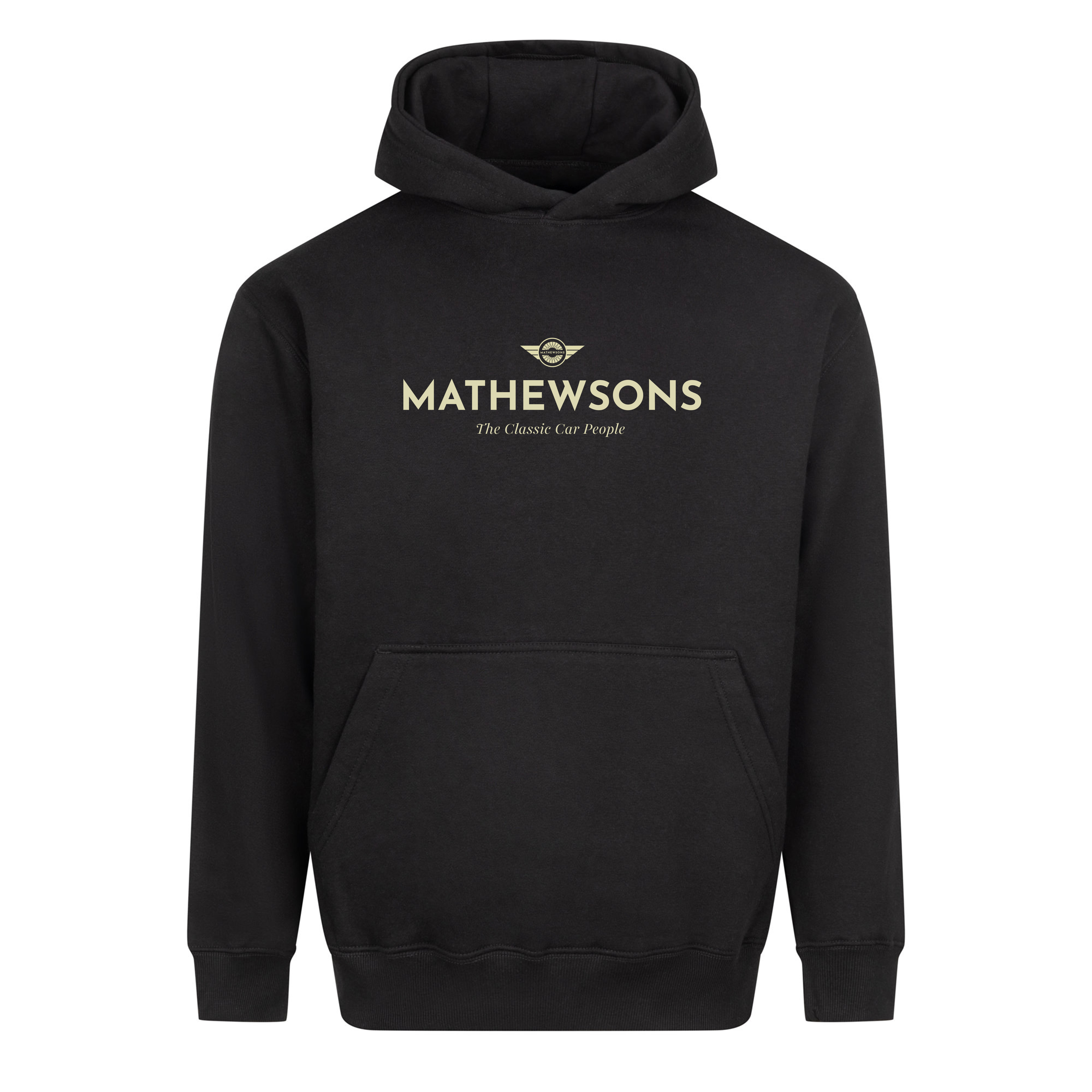 Mathewsons Crest Heavyweight Hoodie - Black