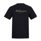 Mathewsons Back Print T-shirt Heritage Script - Black