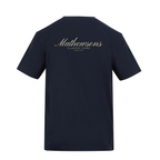 Mathewsons Back Print T-shirt Heritage Script - Navy