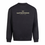Mathewsons Crest Heavyweight Jumper - Black