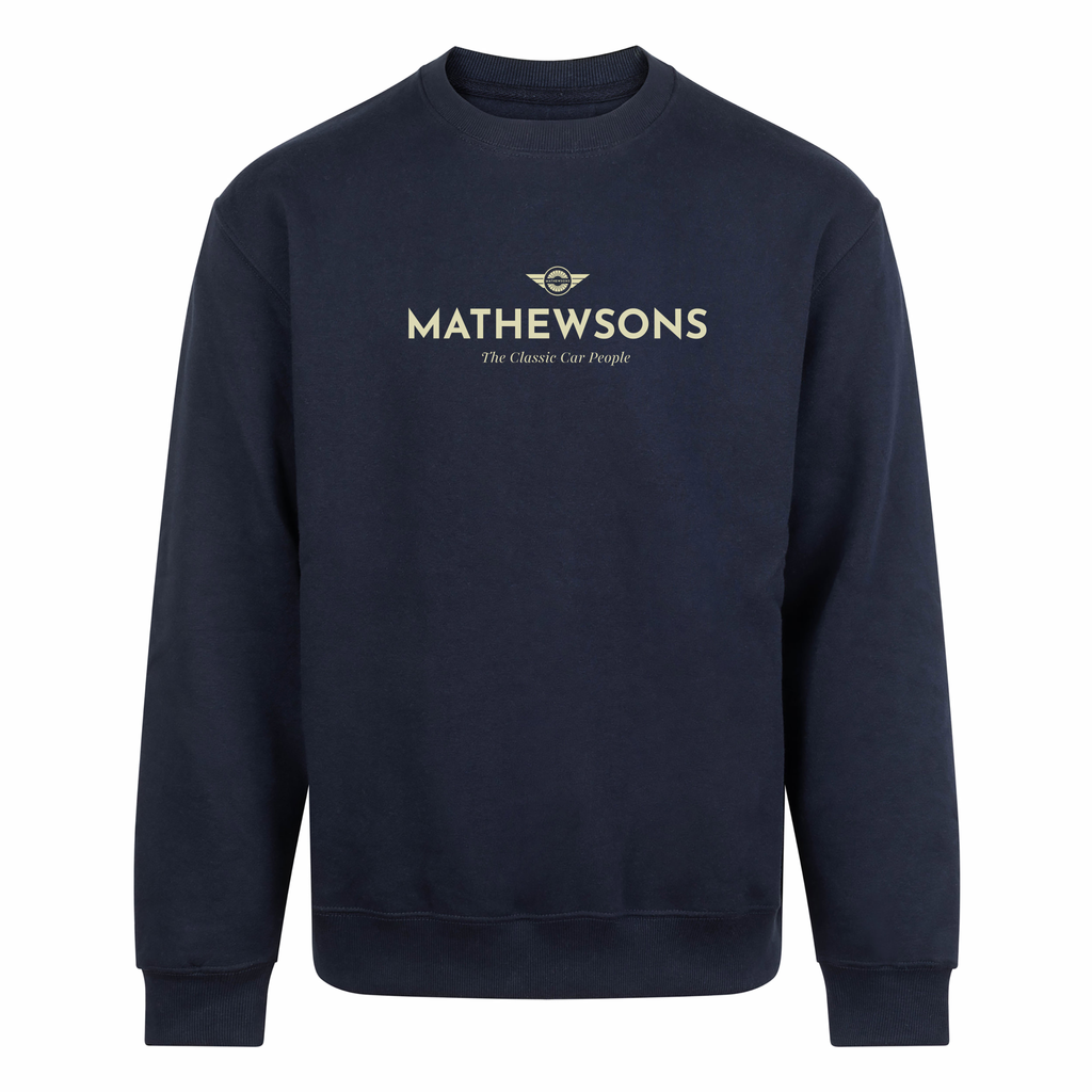Mathewsons Crest Heavyweight Jumper - Navy