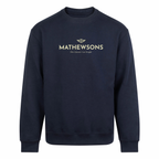 Mathewsons Crest Heavyweight Jumper - Navy