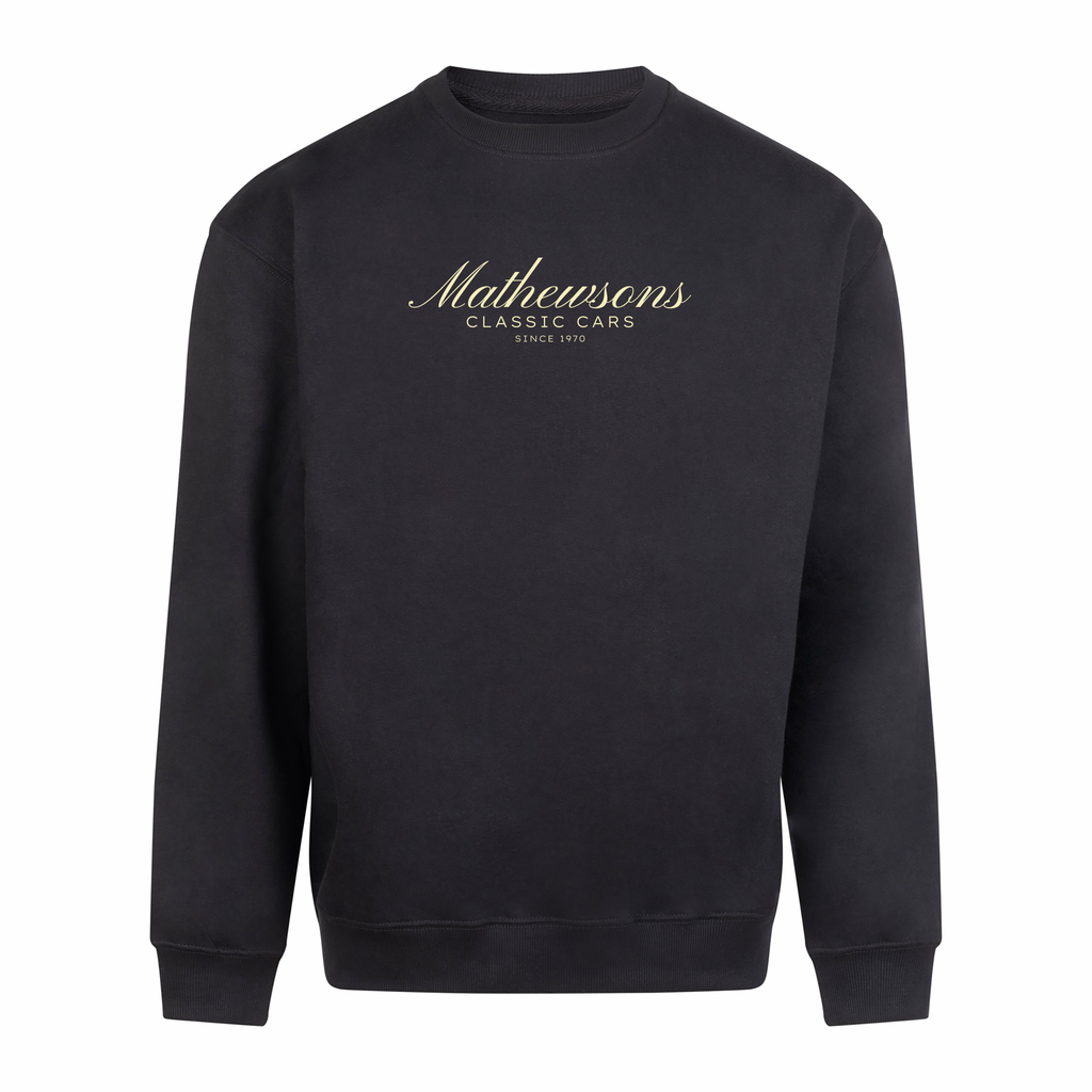 Mathewsons Heritage Script Heavyweight Jumper - Black