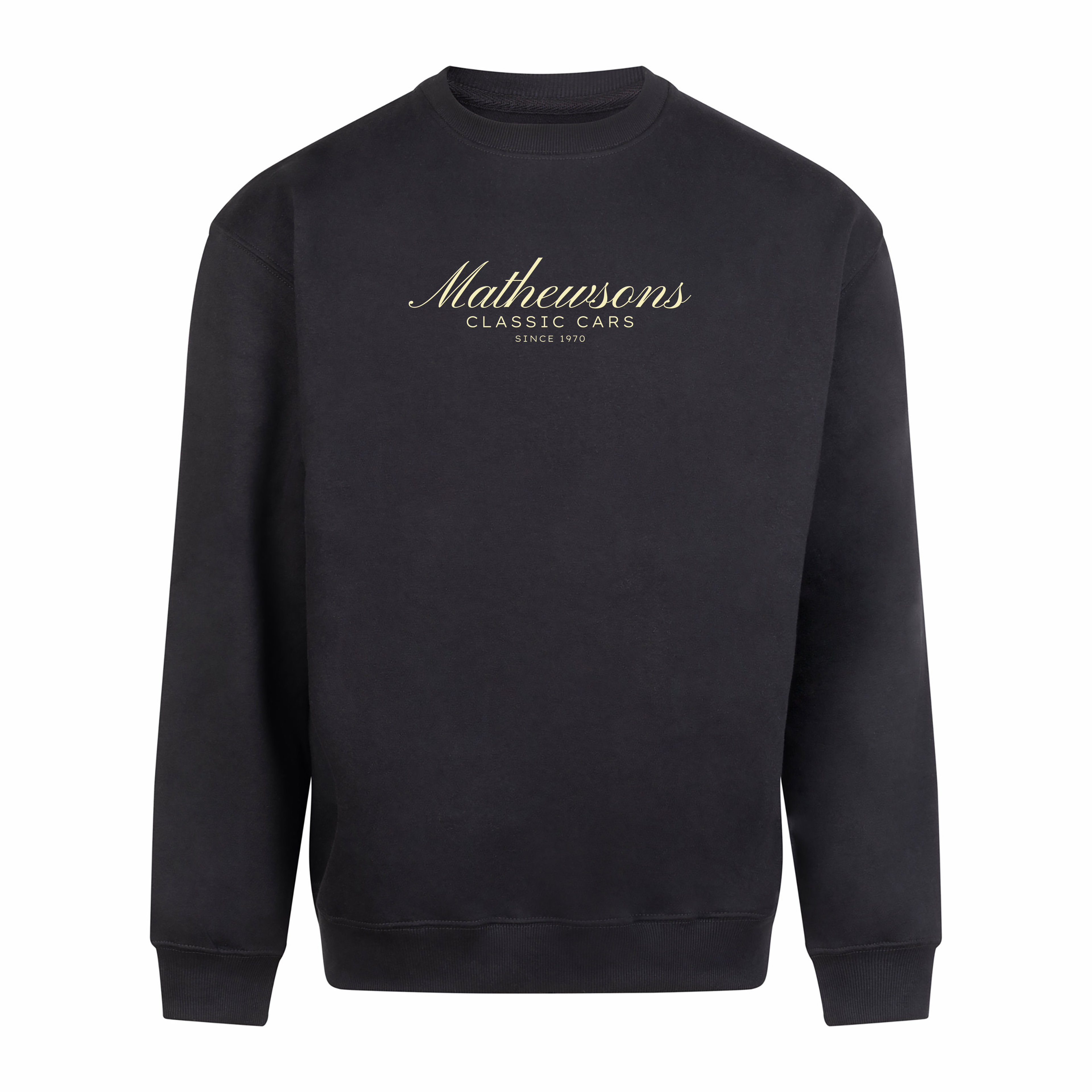 Mathewsons Heritage Script Heavyweight Jumper - Black