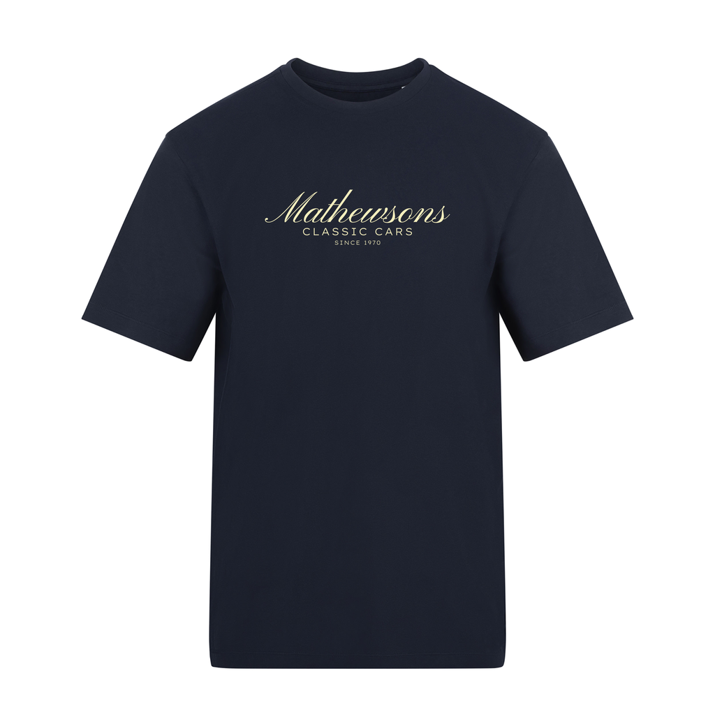 Mathewsons Heritage Script T-shirt - Navy