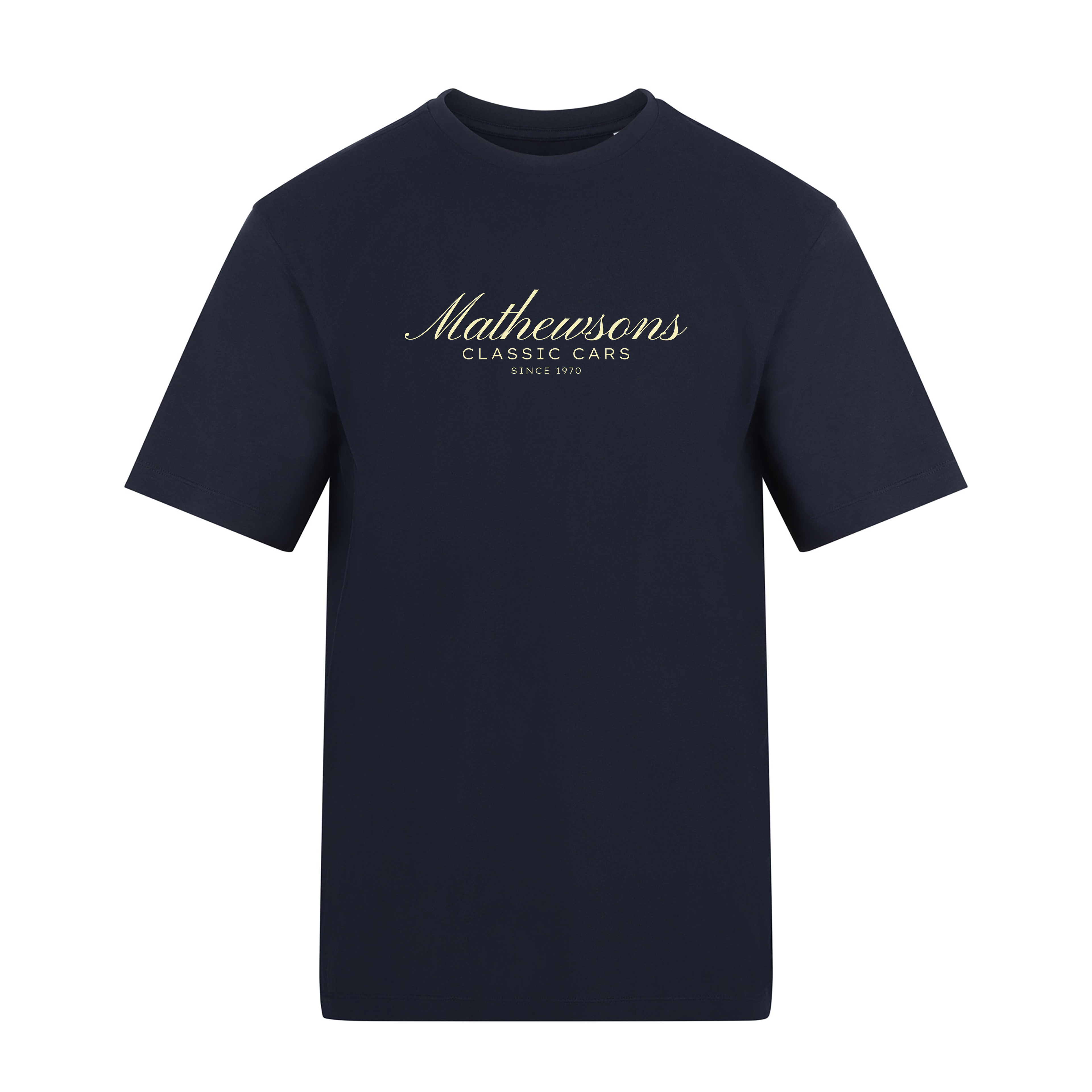 Mathewsons Heritage Script T-shirt - Navy
