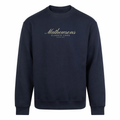 Mathewsons Heritage Script Heavyweight Jumper - Navy