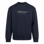 Mathewsons Heritage Script Heavyweight Jumper - Navy