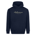 Mathewsons Heritage Script Heavyweight Hoodie - Navy