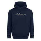 Mathewsons Heritage Script Heavyweight Hoodie - Navy