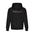 Mathewsons Backprint Heritage Script Heavyweight Hoodie - Black