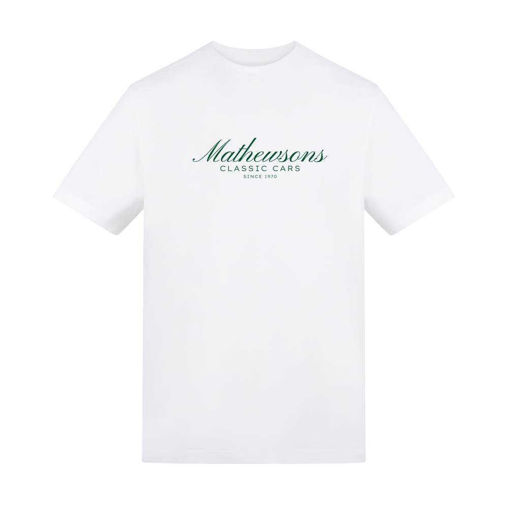 Mathewsons Heritage Script T-shirt - White/Green