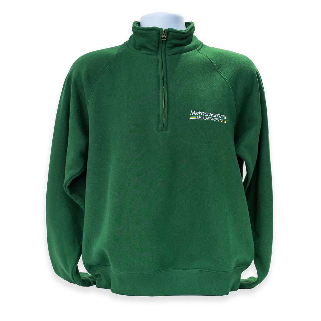 Mathewsons Motorsport Quarter Zip Jumper in Green