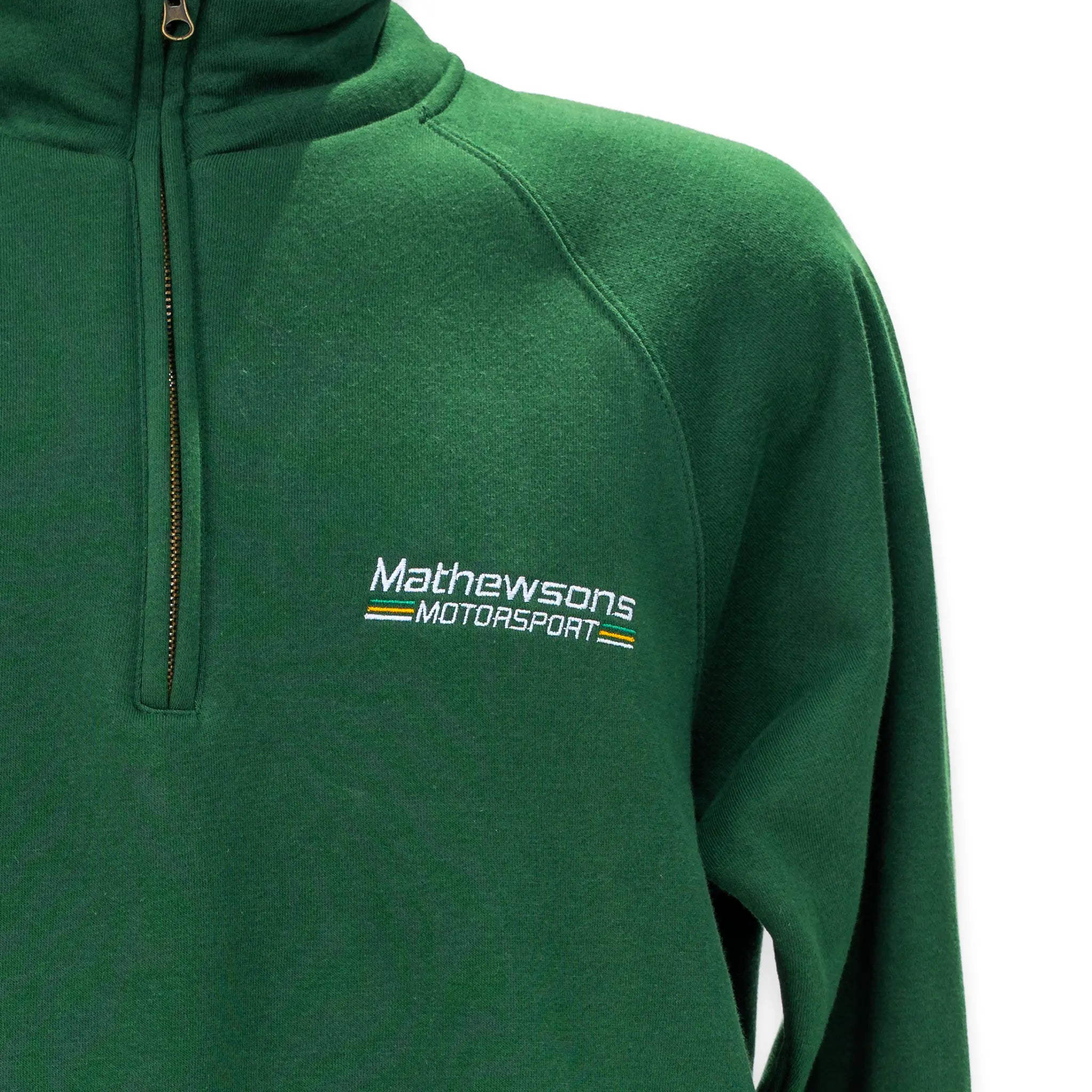 Mathewsons Motorsport Quarter Zip Jumper in Green