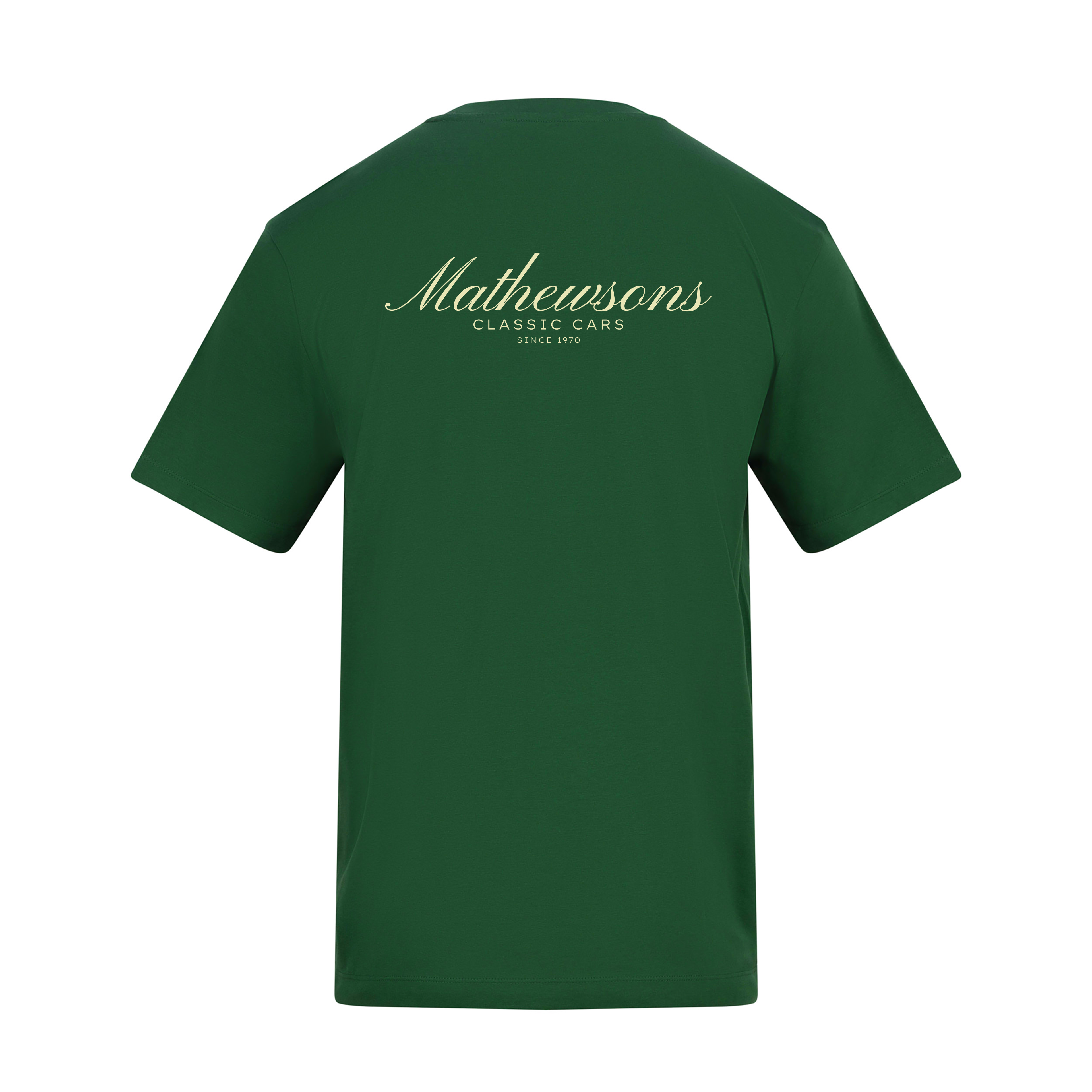 Mathewsons Back Print T-shirt Heritage Script - Green