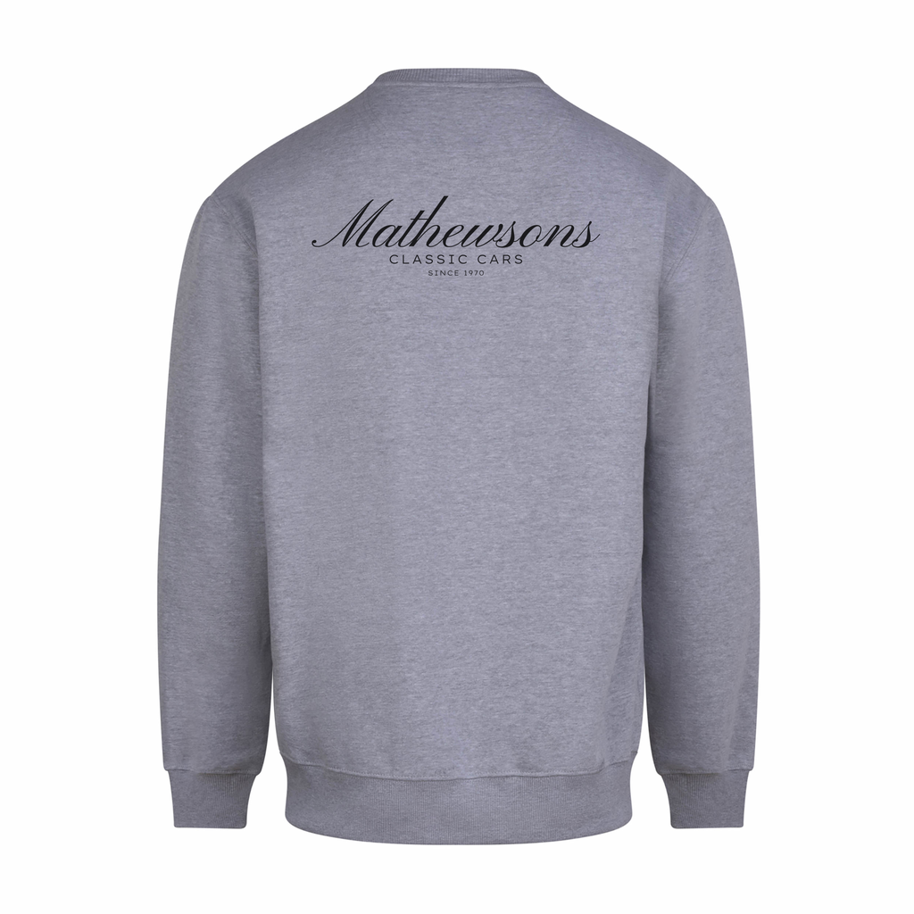 Mathewsons Backprint Heavyweight Jumper Heritage Script Design - Grey