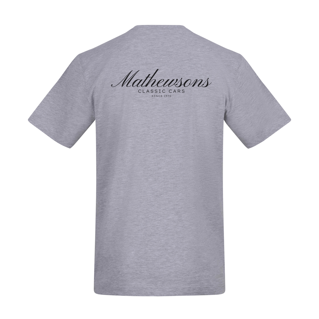 Mathewsons Back Print T-shirt Heritage Script - Grey