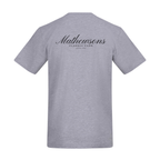 Mathewsons Back Print T-shirt Heritage Script - Grey