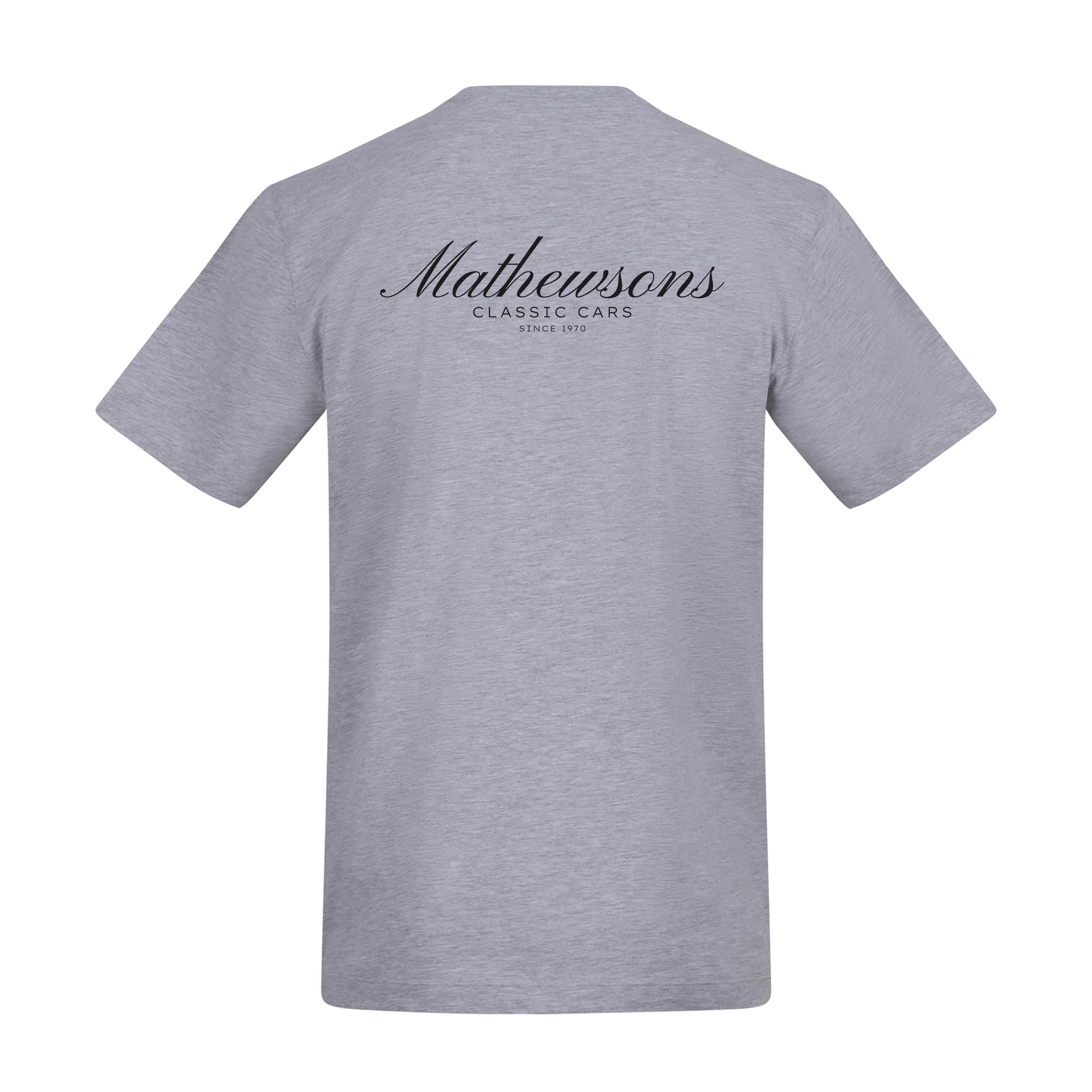 Mathewsons Back Print T-shirt Heritage Script - Grey