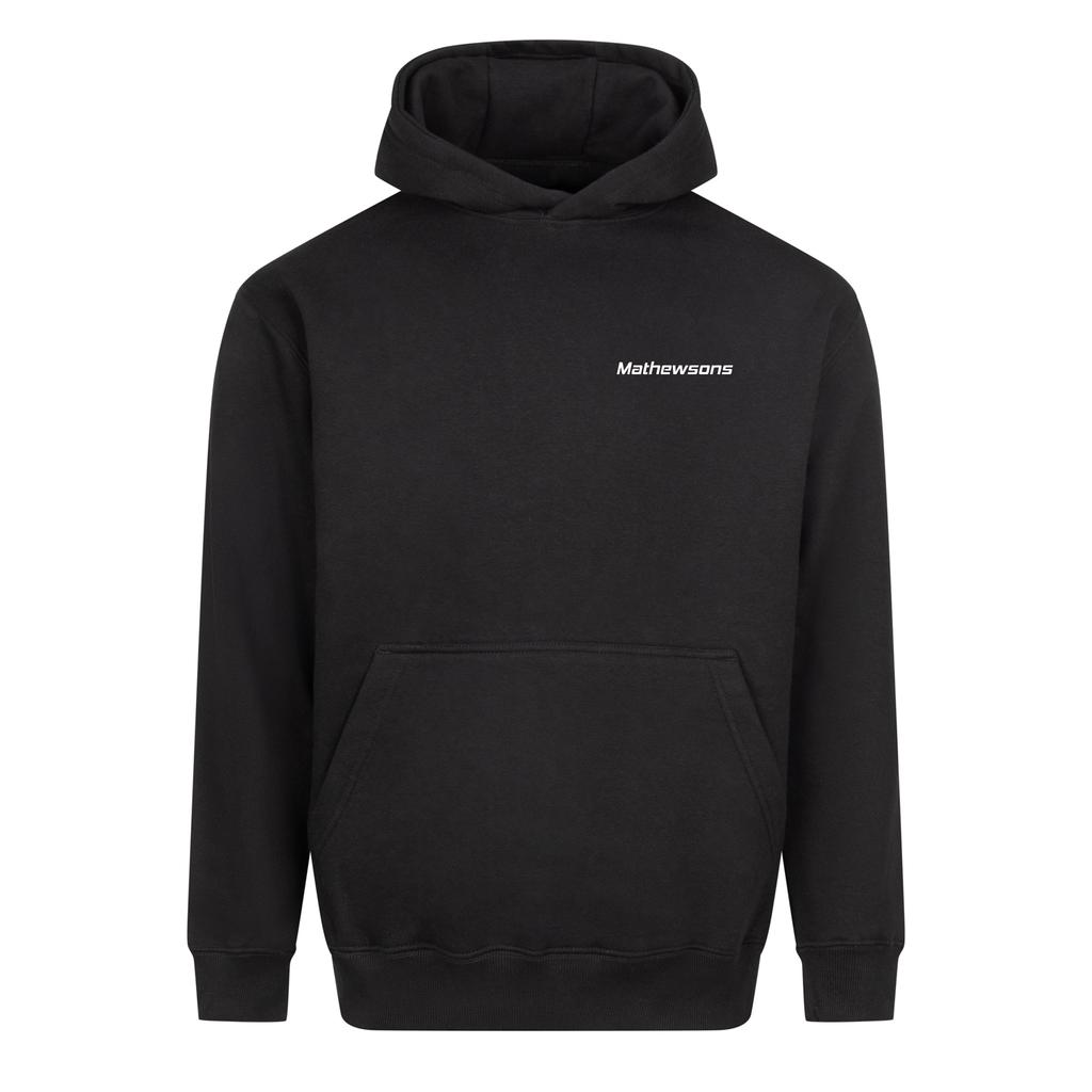 Mathewsons Motorsport Script Heavyweight Hoodie - Black