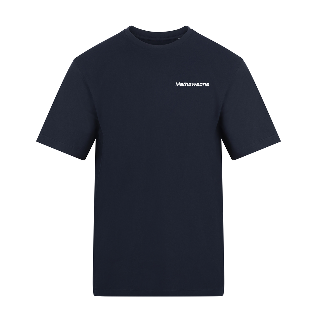 Mathewsons Motorsport Script T-shirt - Navy