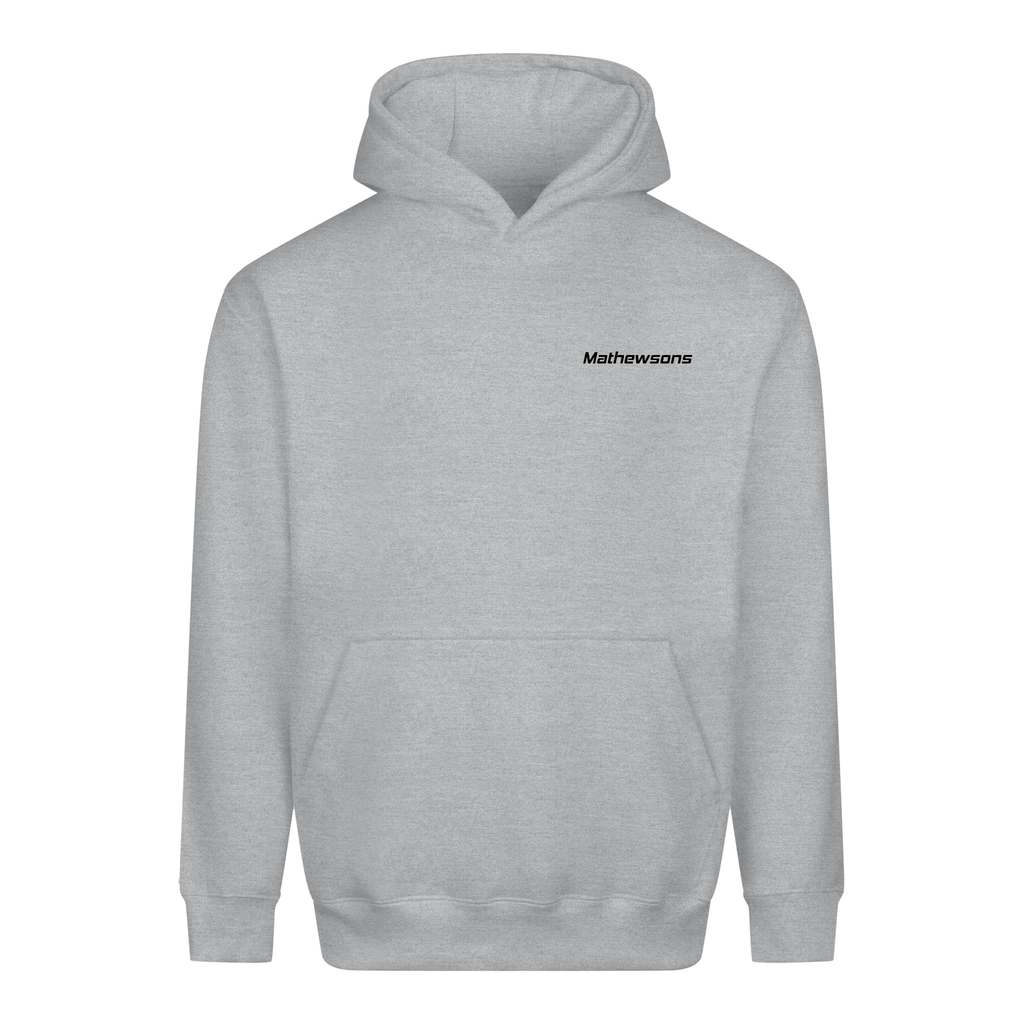 Mathewsons Motorsport Script Heavyweight Hoodie - Grey