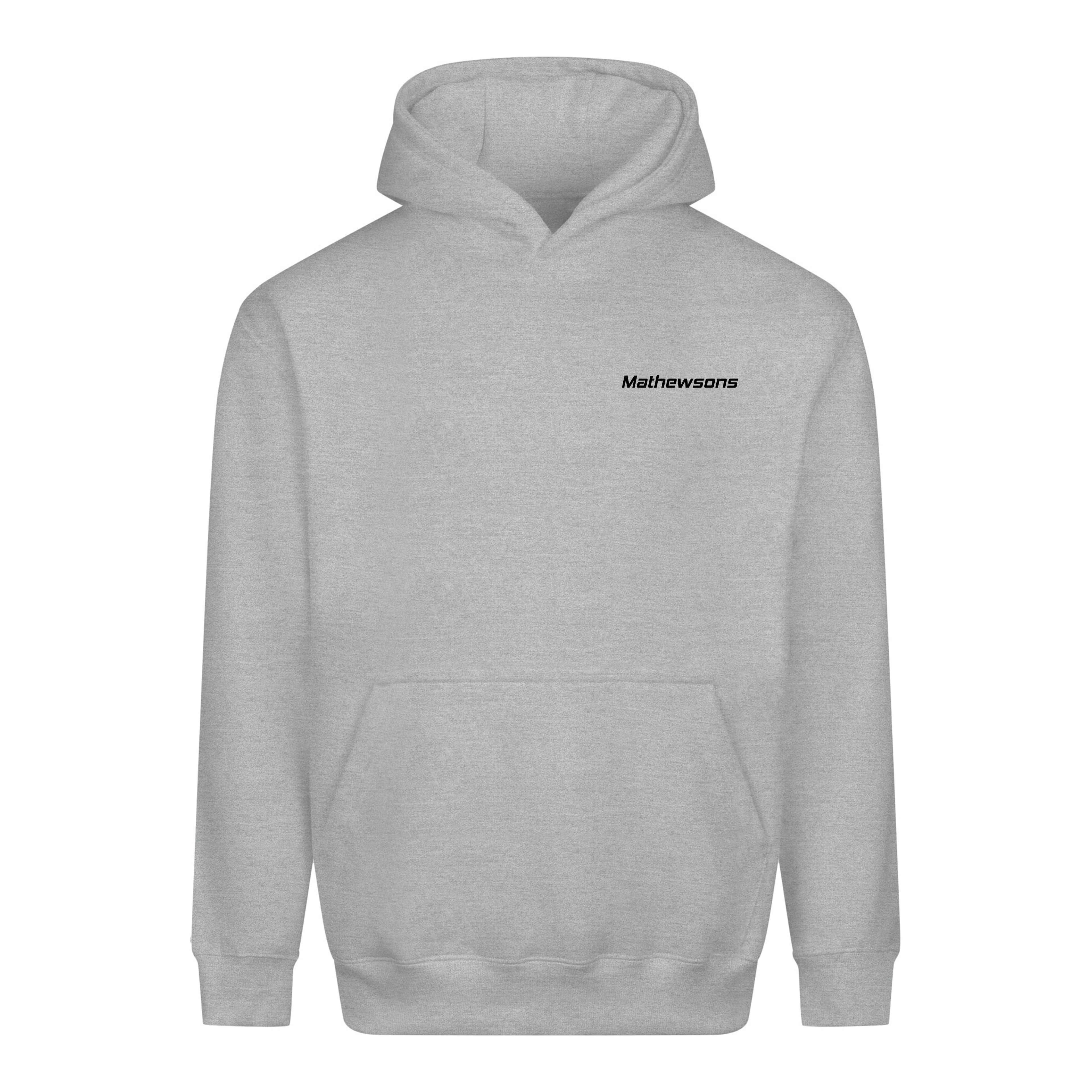 Mathewsons Motorsport Script Heavyweight Hoodie - Grey