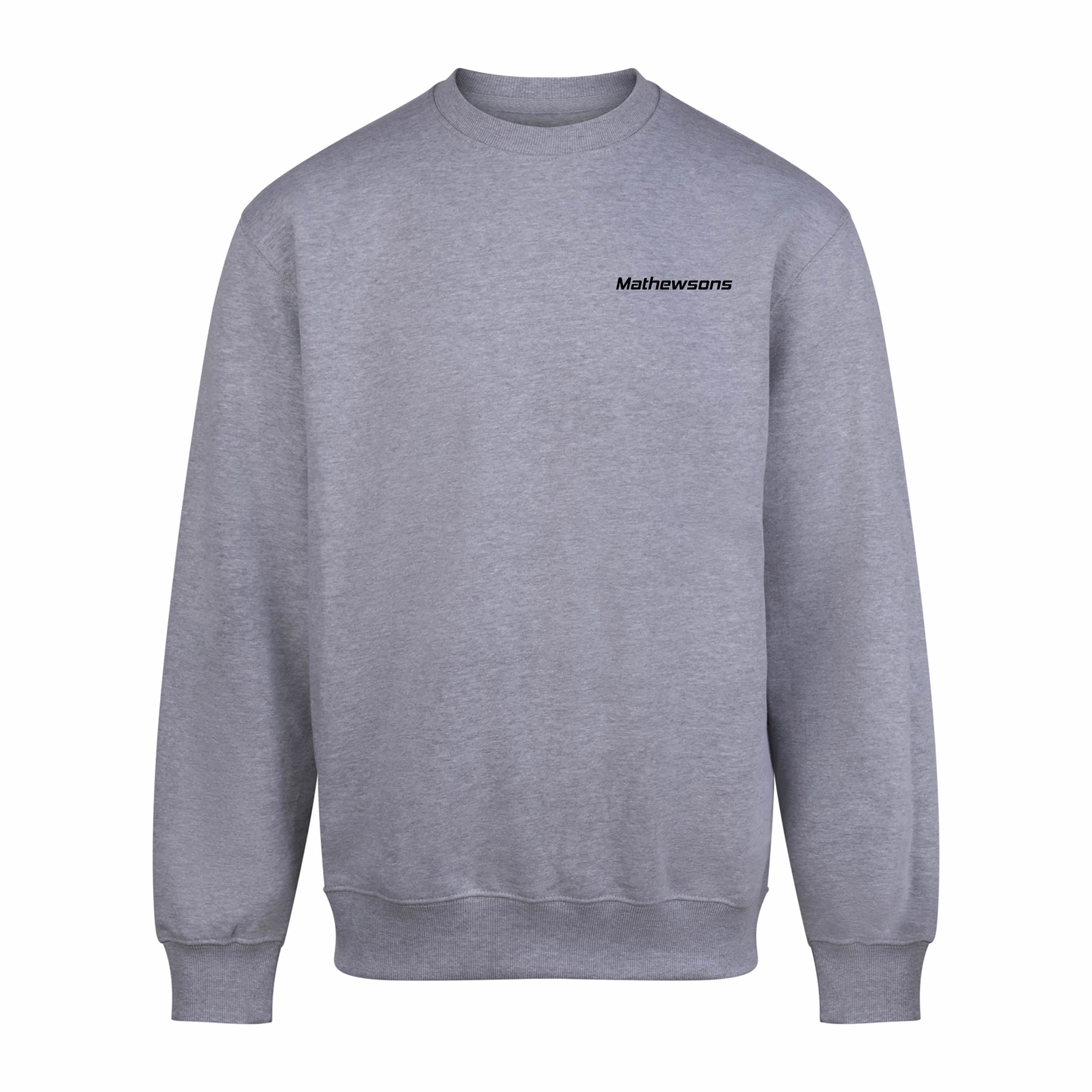 Mathewsons Motorsport Script Heavyweight Jumper -  Grey