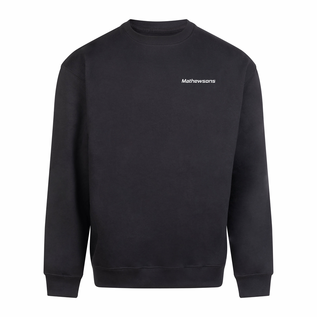 Mathewsons Motorsport Script Heavyweight Jumper - Black