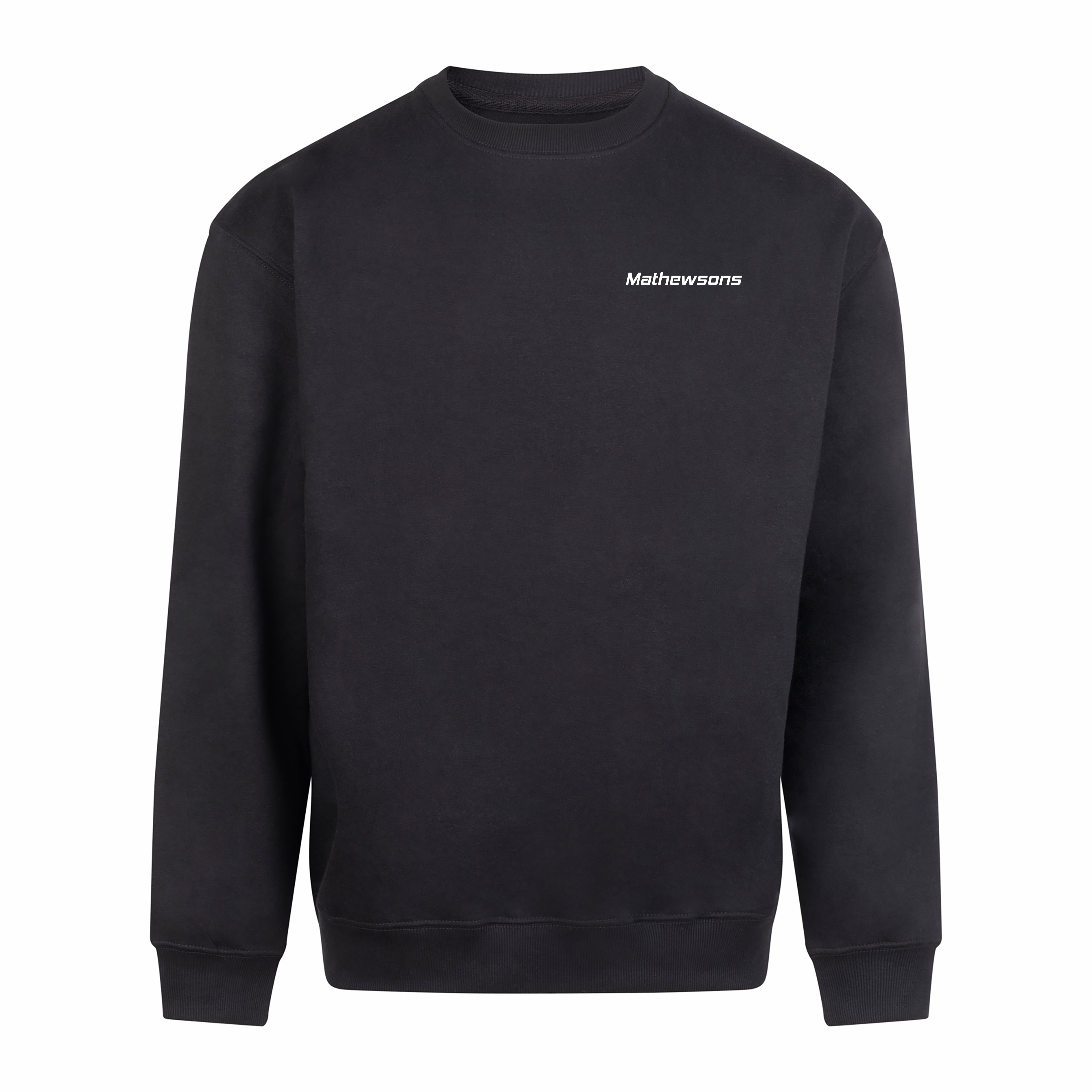 Mathewsons Motorsport Script Heavyweight Jumper - Black