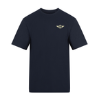 Mathewsons Back Print T-shirt Heritage Script - Navy