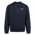 Mathewsons Backprint Heavyweight Jumper Heritage Script Design - Navy
