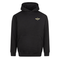 Mathewsons Backprint Heritage Script Heavyweight Hoodie - Black
