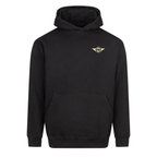 Mathewsons Backprint Heritage Script Heavyweight Hoodie - Black