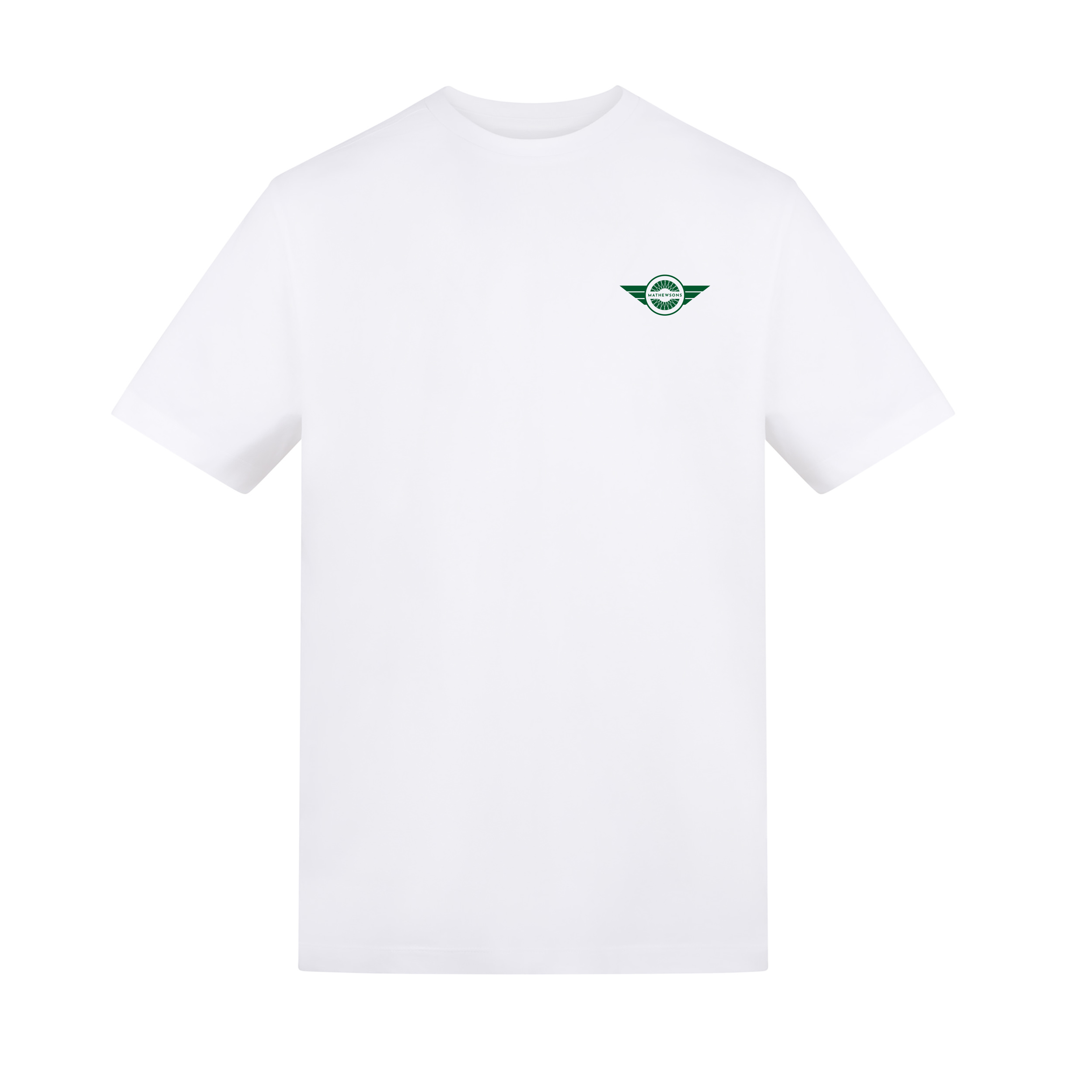 Mathewsons Back Print T-shirt Heritage Script - White/Green