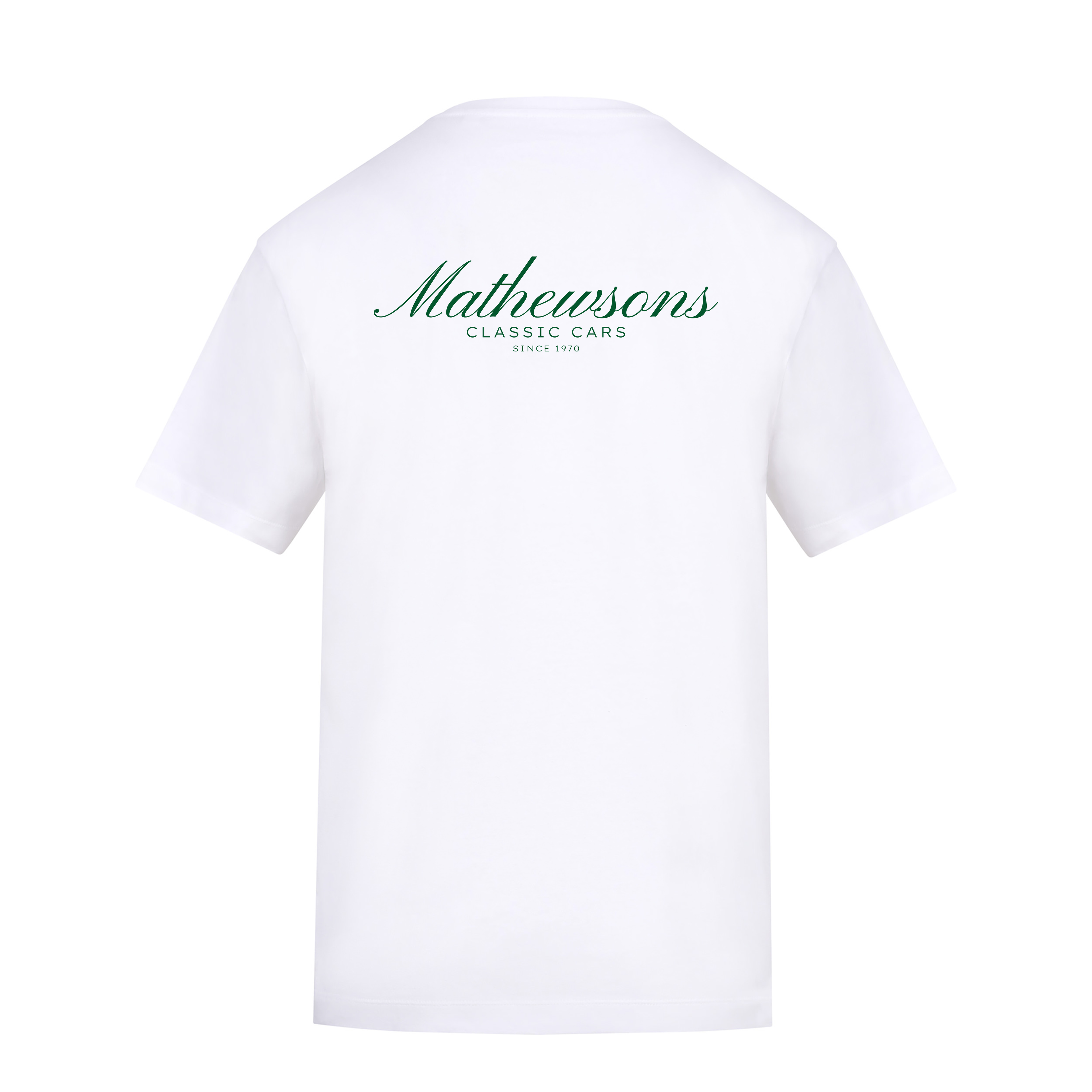Mathewsons Back Print T-shirt Heritage Script - White/Green