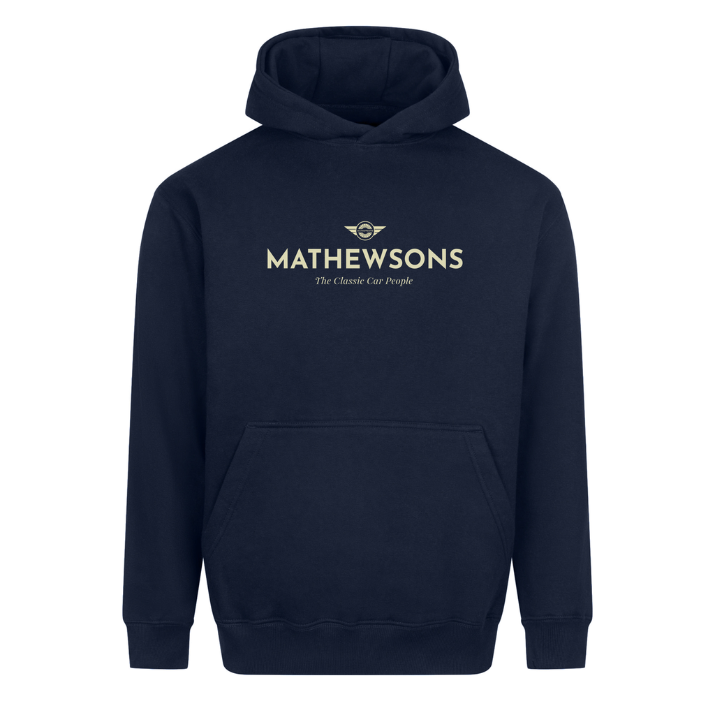 Mathewsons Crest Heavyweight Hoodie - Navy