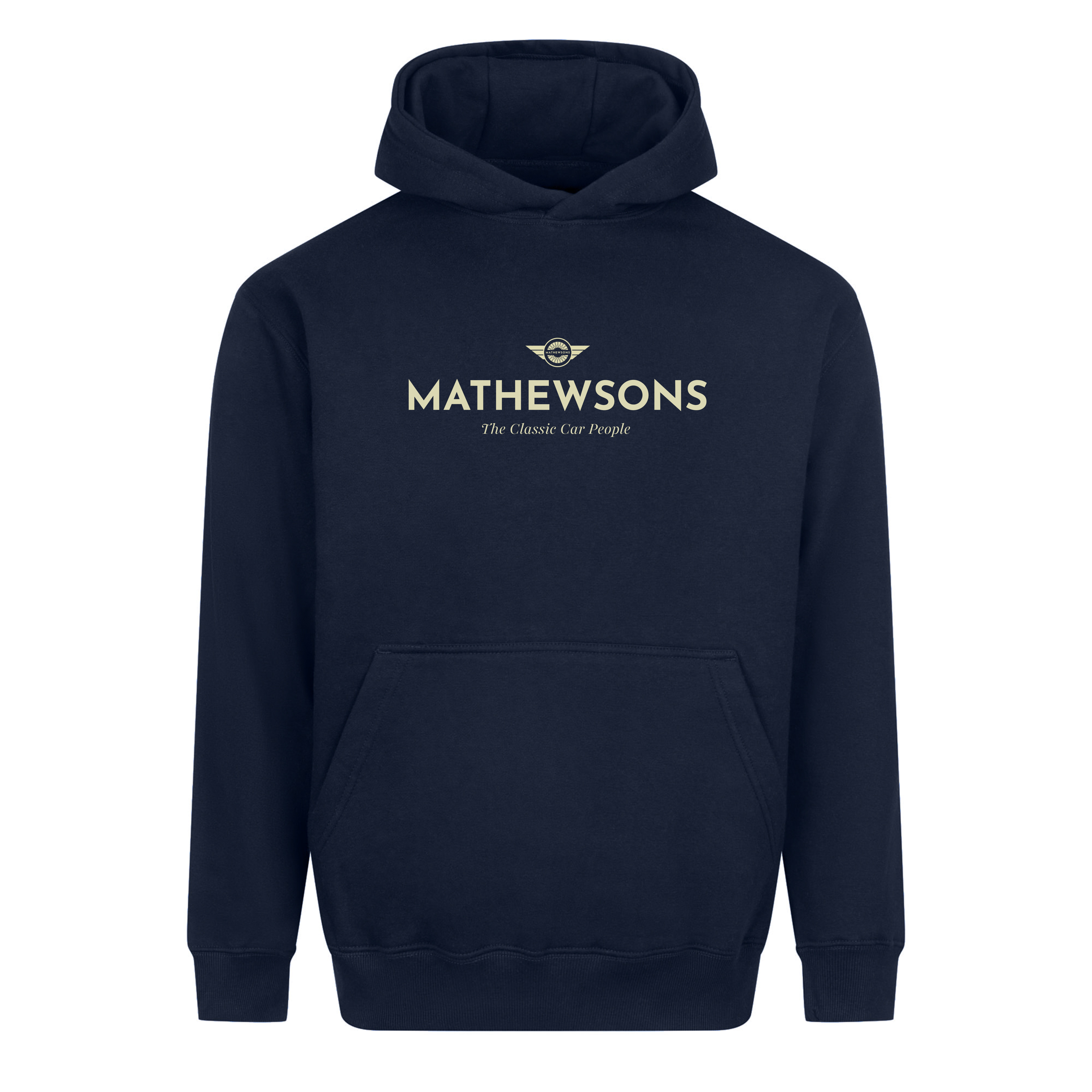 Mathewsons Crest Heavyweight Hoodie - Navy